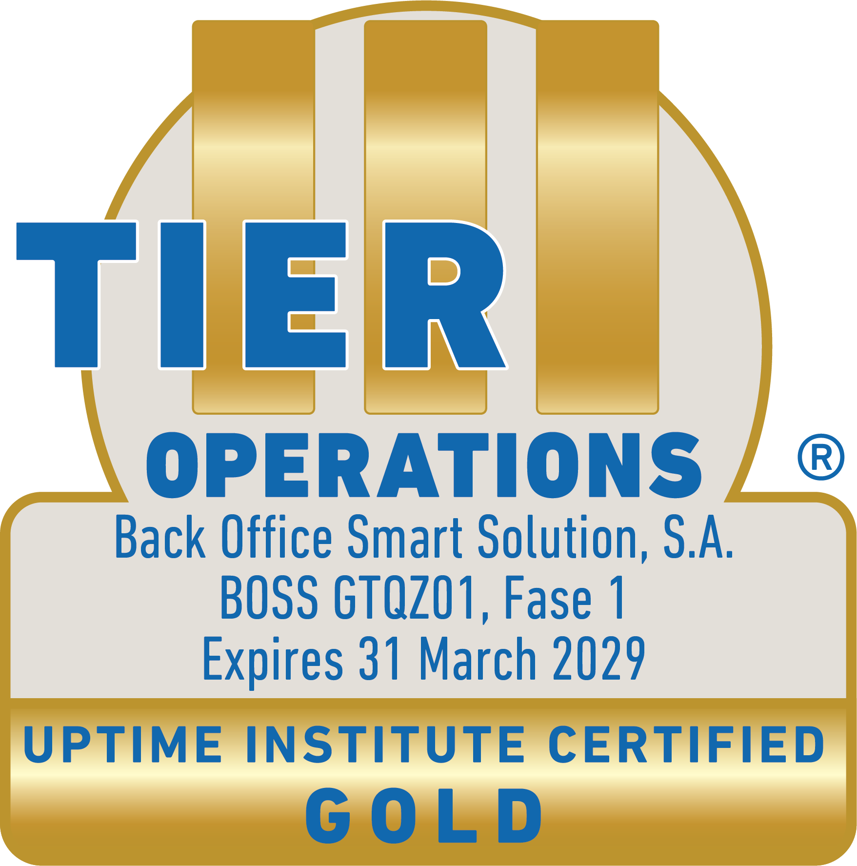 Certification Operaciones Gold